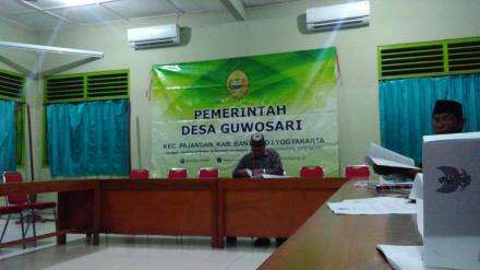 Rapat Perdana BPD dengan Pemerintah Desa Guwosari